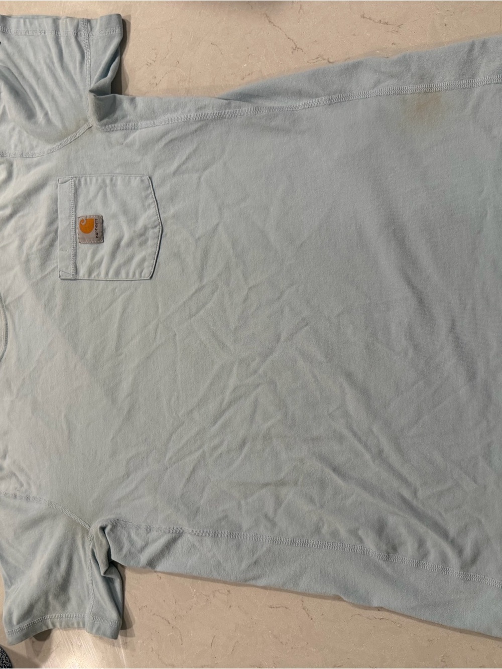 Carhartt Light Blue Pocket T-Shirt with Chest Patch